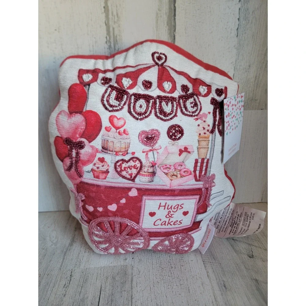 Love cupcakes beaded Valentine‎ hugs cakes plush pillow home decor cookie